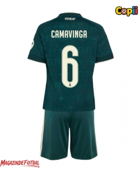 Real Madrid Eduardo Camavinga #6 Echipament de Fotbal Replică 2026-27 Copii Deplasare (+ Șorturi)
